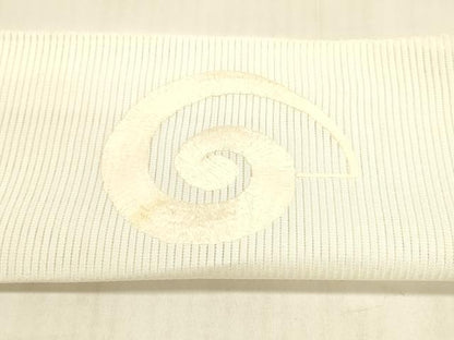 平和屋着物＊夏物 絽綴れ 八寸名古屋帯 総刺繍 貝 逸品 DAAX0158cm