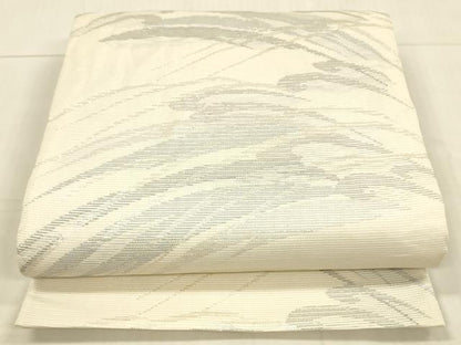 平和屋着物＊夏物 六通柄袋帯 流水文 銀糸 正絹 逸品 DAAU8307cm