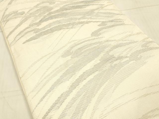 平和屋着物＊夏物 六通柄袋帯 流水文 銀糸 正絹 逸品 DAAU8307cm
