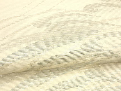 平和屋着物＊夏物 六通柄袋帯 流水文 銀糸 正絹 逸品 DAAU8307cm
