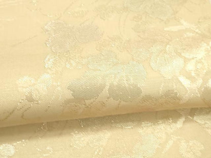 平和屋着物＊夏物　六通柄袋帯　流水籬蔦の葉文　金糸　正絹　逸品　DAAU8313cm