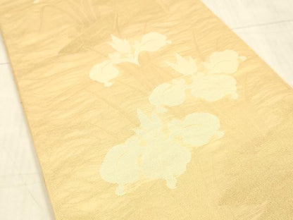 平和屋着物＊夏物　全通柄袋帯　杜若　金糸　正絹　逸品　DAAU8323cm