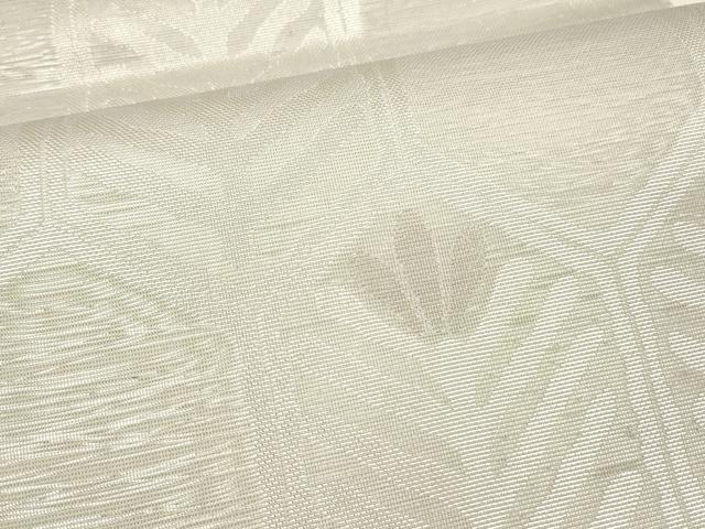 平和屋着物＊夏物 六通柄袋帯 亀甲草葉文 銀糸 正絹 逸品 DAAU8390cm