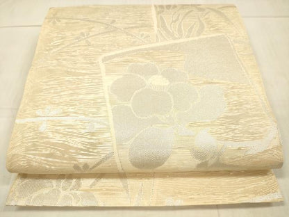 平和屋着物＊夏物　六通柄　本袋帯　色紙草花文　正絹　逸品　DAAU8395cm