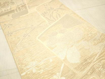 平和屋着物＊夏物　六通柄　本袋帯　色紙草花文　正絹　逸品　DAAU8395cm