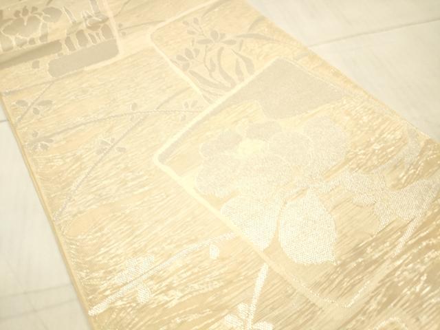 平和屋着物＊夏物　六通柄　本袋帯　色紙草花文　正絹　逸品　DAAU8395cm