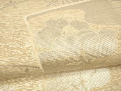 平和屋着物＊夏物　六通柄　本袋帯　色紙草花文　正絹　逸品　DAAU8395cm