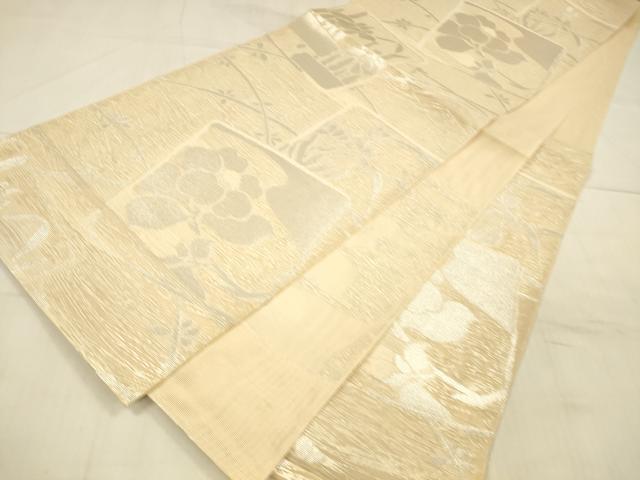 平和屋着物＊夏物　六通柄　本袋帯　色紙草花文　正絹　逸品　DAAU8395cm