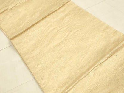 平和屋着物＊夏物 六通柄 本袋帯 草葉文 金糸 正絹 逸品 DAAU8456cm