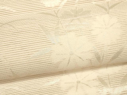 平和屋着物＊夏物 六通柄袋帯 撫子 銀糸 正絹 逸品 DAAU8475cm