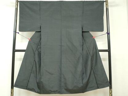 平和屋着物■男性　紬　格子　正絹　逸品　DAAU8686zy