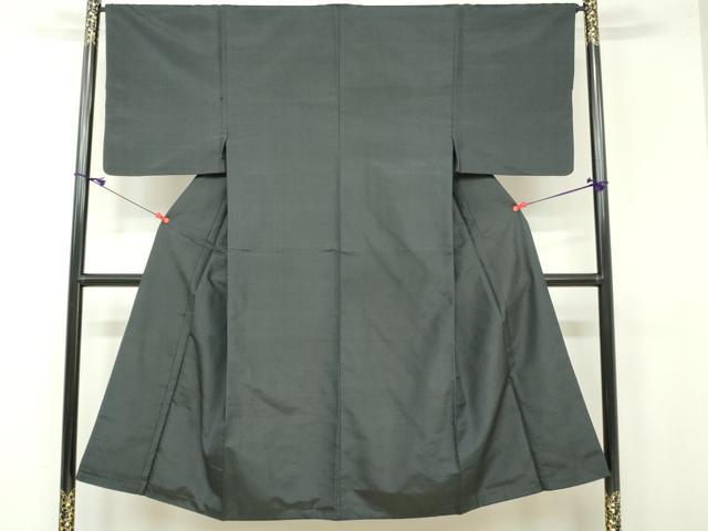 平和屋着物■男性　紬　格子　正絹　逸品　DAAU8686zy