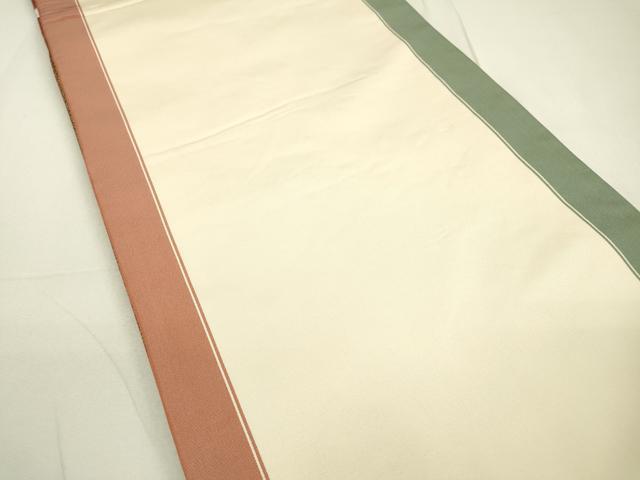 平和屋着物▼両面　六通柄袋帯　唐織　舞蝶花松文　金糸　正絹　逸品　DAAU9747fe