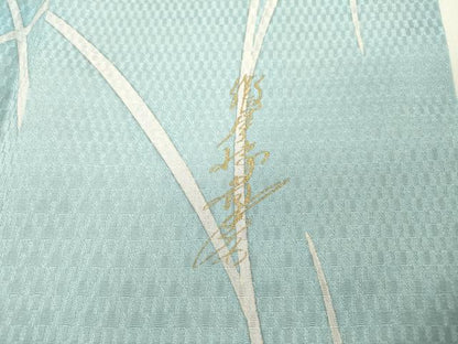 平和屋着物●華道家　假屋崎省吾プロデュース　きものの世界　小紋　舞花文　百合　正絹　逸品　DAAU9876fe