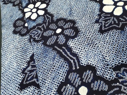 平和屋着物∴夏物 浴衣 有松鳴海絞り 草花文 綿 逸品 DAAV0292cd