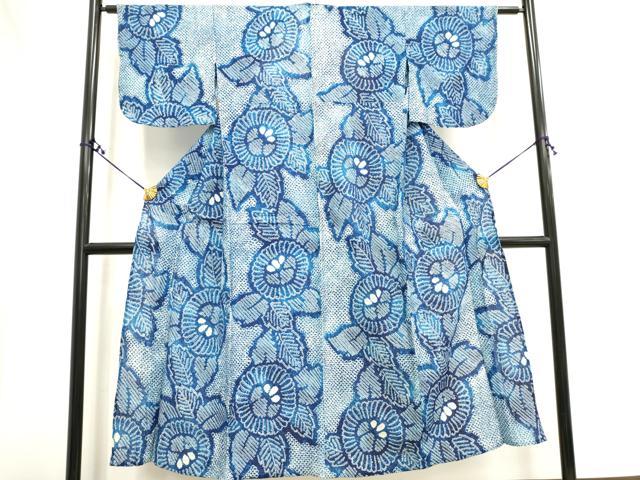 平和屋着物∴夏物 浴衣 有松鳴海絞り 草花文 綿 逸品 DAAV0374cd