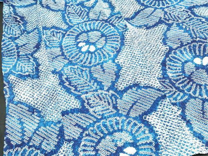 平和屋着物∴夏物 浴衣 有松鳴海絞り 草花文 綿 逸品 DAAV0374cd