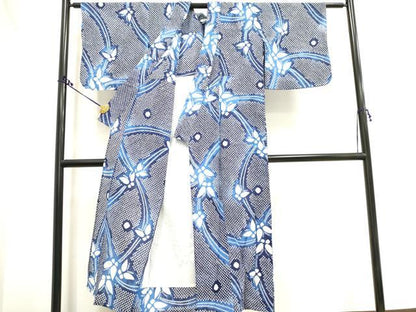 平和屋着物∴夏物 浴衣 有松鳴海絞り 舞蝶文 綿 逸品 DAAV0379cd