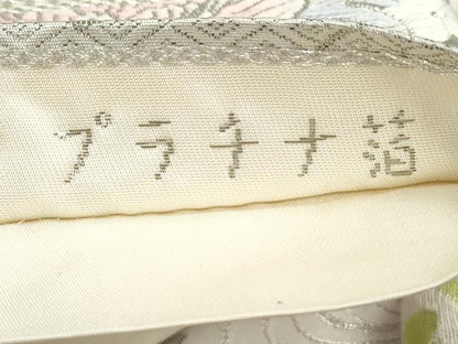 平和屋着物◎六通柄袋帯 唐織 清風鳳凰文 プラチナ箔 正絹 逸品 DAAV0539qa
