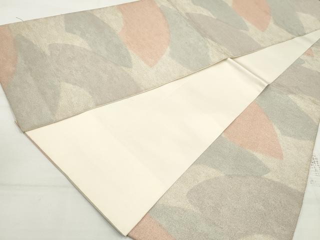 平和屋着物◎砂子綴れ　全通柄袋帯　地紙重ね文　銀糸　正絹　逸品　DAAV0762qa