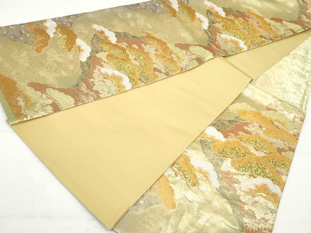 平和屋着物◎六通柄袋帯 道長笠松文 琳彩錦 金銀糸 正絹 逸品 DAAV0837qa