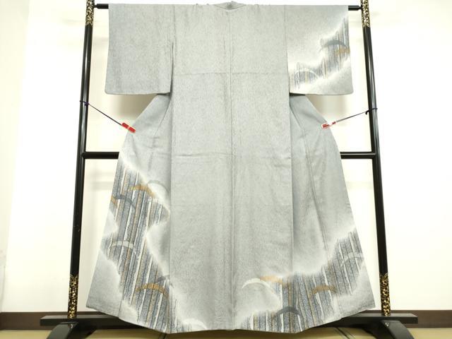 平和屋着物●訪問着 雪芝文 暈し染め 金彩 正絹 逸品 DAAV1062tw