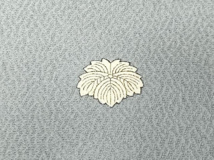 平和屋着物●東京手描友禅 安達雅一監修 色無地 スモークブルー色 正絹 逸品 DAAV1067tw