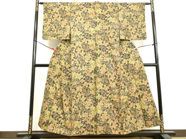 平和屋着物●上質な小紋 唐草文 正絹 逸品 DAAV1078tw