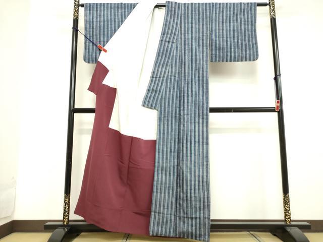 平和屋着物●上質な紬 間道 正絹 逸品 DAAV1079tw