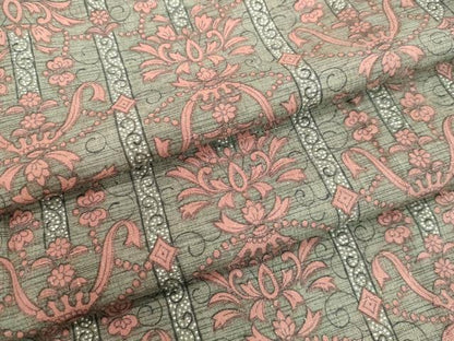 平和屋着物●上質な小紋 紬地 洋花間道 正絹 逸品 DAAV1085tw