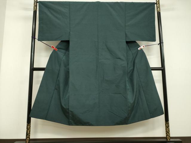 平和屋着物●男性 紬 御召御納戸色 正絹 逸品 DAAV1091tw