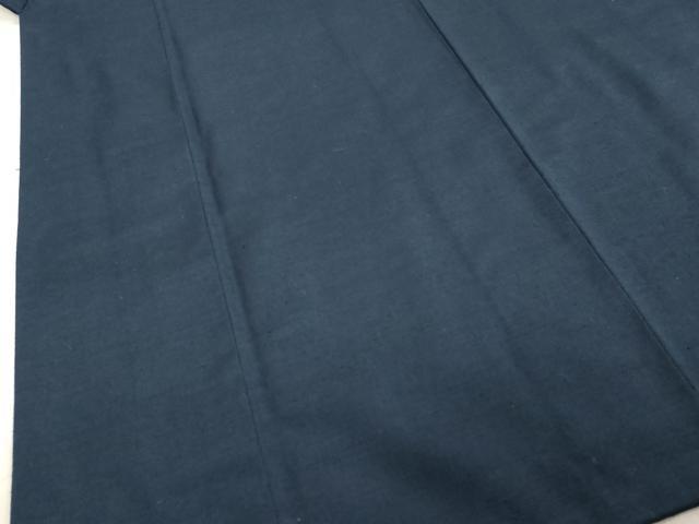 平和屋着物●男性 紬 ネービーブルー色 正絹 逸品 DAAV1111tw