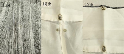 平和屋着物●上質なお召　変わり間道　正絹　逸品　DAAV1129tw