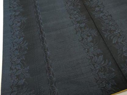 平和屋着物●結城紬　100亀甲　草葉間道　正絹　逸品　DAAV1137tw