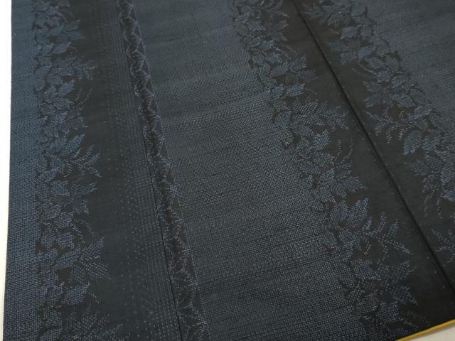 平和屋着物●結城紬　100亀甲　草葉間道　正絹　逸品　DAAV1137tw