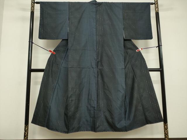 平和屋着物●本場大島紬 抽象間道 正絹 逸品 未使用 DAAV1153tw