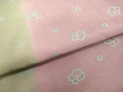 平和屋着物●訪問着 舞花文 暈し染め 正絹 逸品 DAAV1163tw