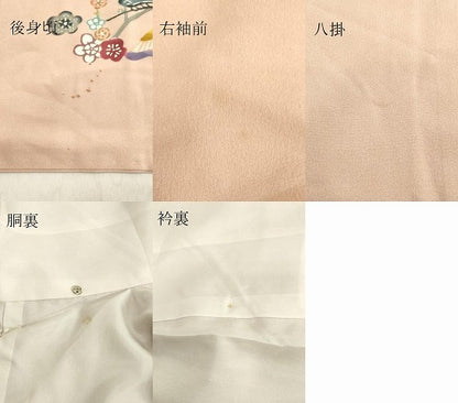 平和屋着物●訪問着　型染め　風景飛鳥文　松竹梅　正絹　逸品　DAAV1174tw