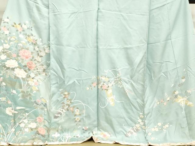平和屋着物●訪問着 華琴葉 暈し染め 金彩 仮絵羽 正絹 逸品 未使用 DAAV1175tw