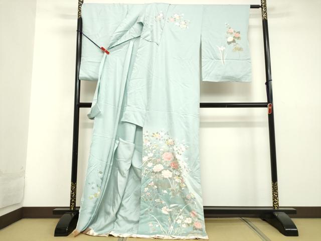 平和屋着物●訪問着 華琴葉 暈し染め 金彩 仮絵羽 正絹 逸品 未使用 DAAV1175tw