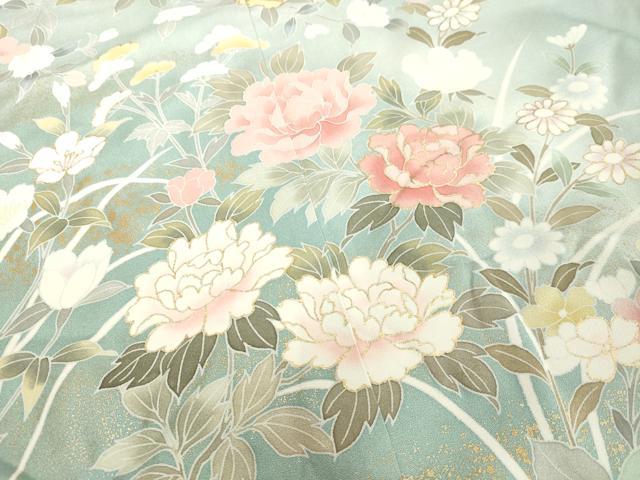 平和屋着物●訪問着 華琴葉 暈し染め 金彩 仮絵羽 正絹 逸品 未使用 DAAV1175tw