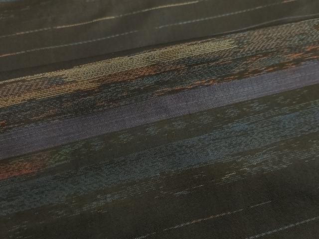 平和屋着物●本場大島紬　霞横段文　正絹　逸品　DAAV1176tw