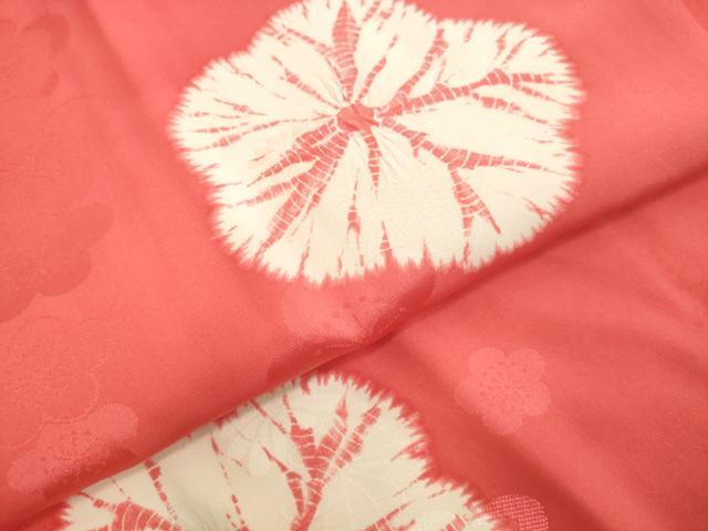 平和屋着物●振袖用長襦袢 無双仕立て 絞り 舞花文 正絹 逸品 未使用 DAAV1204tw