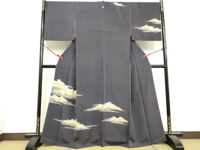 平和屋着物●訪問着 駒刺繍 立波松文 金彩 ゑり善扱い 正絹 逸品 未使用 DAAV1208tw