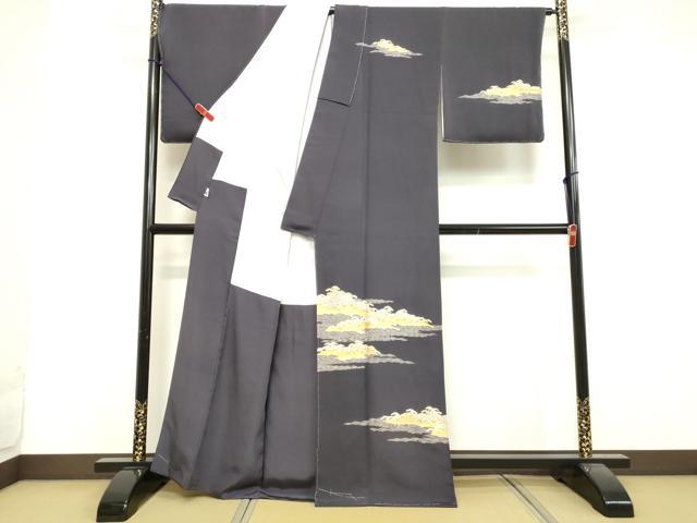 平和屋着物●訪問着 駒刺繍 立波松文 金彩 ゑり善扱い 正絹 逸品 未使用 DAAV1208tw