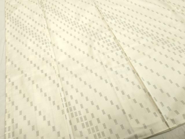 平和屋着物●本場大島紬　白大島　9マルキ　幾何学文様　正絹　逸品　DAAV1239tw