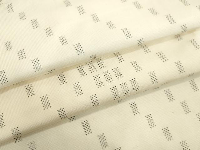 平和屋着物●本場大島紬　白大島　9マルキ　幾何学文様　正絹　逸品　DAAV1239tw