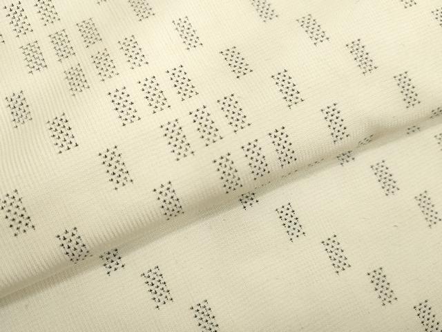 平和屋着物●本場大島紬　白大島　9マルキ　幾何学文様　正絹　逸品　DAAV1239tw