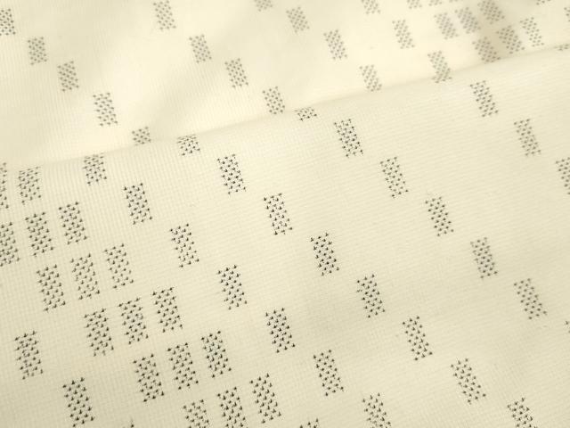 平和屋着物●本場大島紬　白大島　9マルキ　幾何学文様　正絹　逸品　DAAV1239tw