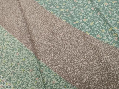平和屋着物●訪問着　型染め　宝尽くし霞舞花文　ロング丈　正絹　逸品　DAAV1246tw